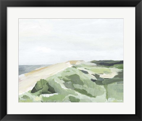 Framed Coastline Greenery II Print