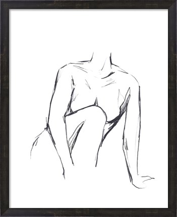 Framed Sketched Figure II Print