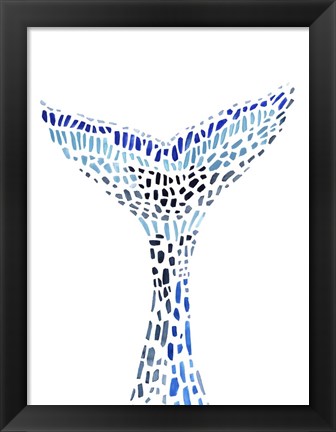 Framed Mosaic Tail I Print