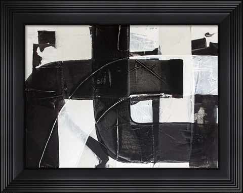 Framed Racetrack Diptych I Print