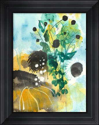 Framed Sunflower Kisses II Print