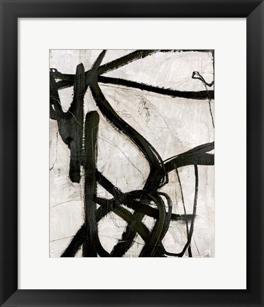 Framed Graphical Lines 5 Print