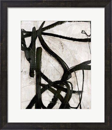 Framed Graphical Lines 5 Print