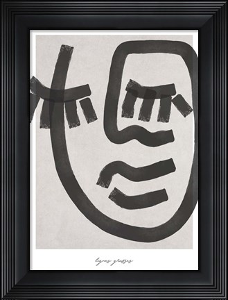 Framed Lignes Grasses 1 Print