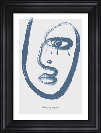 Framed Lignes Grasses 2 Print
