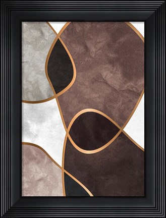 Framed Velvet Shapes 3 Print