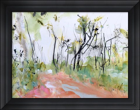 Framed Fire Trail Through Loftus Ridge Print