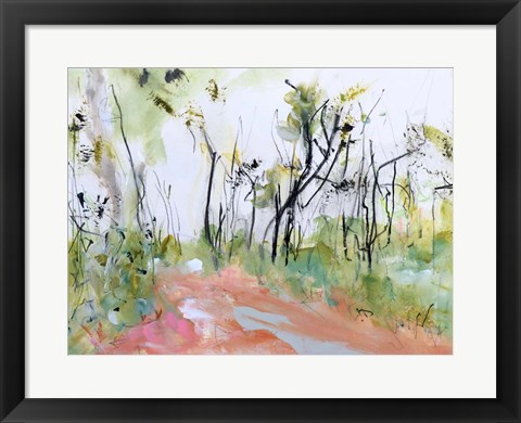 Framed Fire Trail Through Loftus Ridge Print