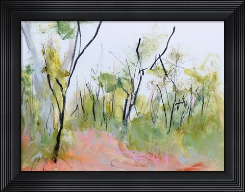 Framed Loop Trail Through Swamp Oak Woodland Print