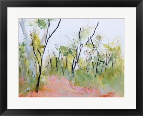 Framed Loop Trail Through Swamp Oak Woodland Print