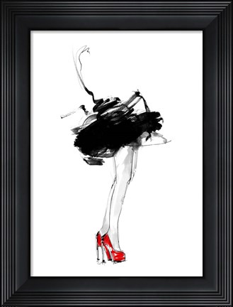Framed Red Shoes Print