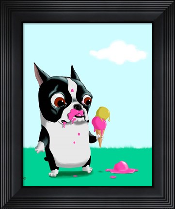 Framed Boston With Ice Cream Print