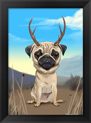 Framed Pugalope Print