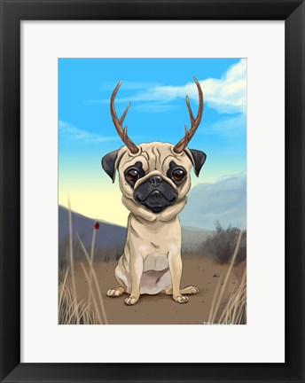 Framed Pugalope Print