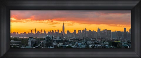 Framed Manhattan Skyline from Brooklyn Print