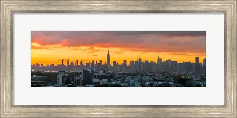 Framed Manhattan Skyline from Brooklyn Print