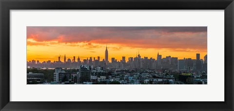 Framed Manhattan Skyline from Brooklyn Print