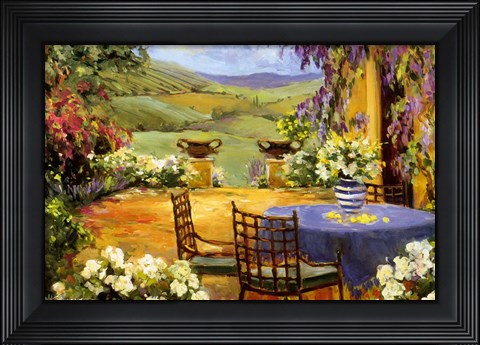 Framed Countryside Terrace Print
