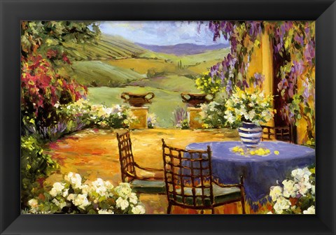 Framed Countryside Terrace Print