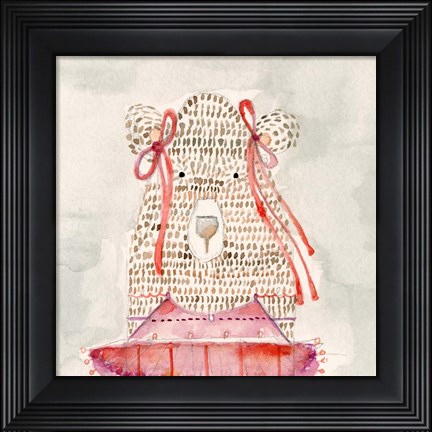 Framed Ballerina Bear Print