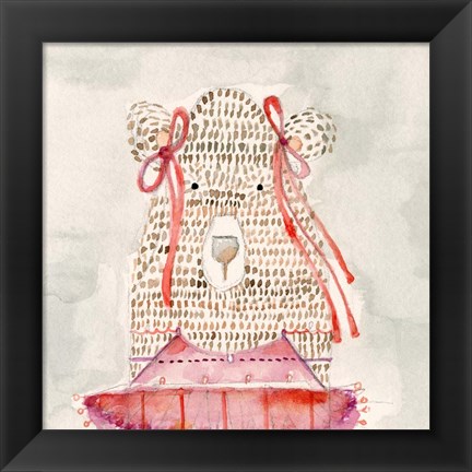 Framed Ballerina Bear Print