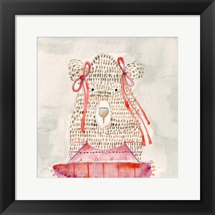 Framed Ballerina Bear Print
