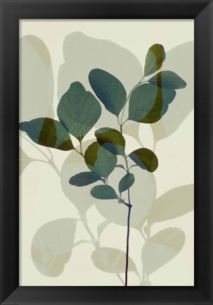 Framed Green Leaves 7 Print