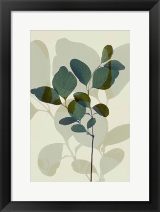 Framed Green Leaves 7 Print