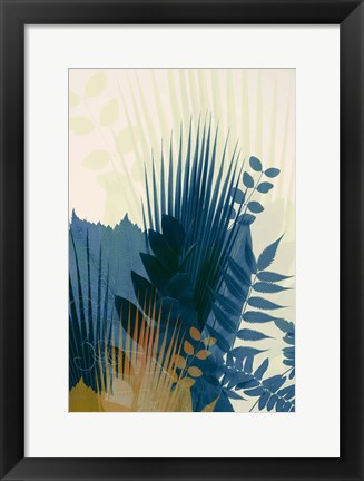 Framed Welcome to the Jungle, Blue 1 Print