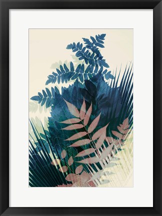 Framed Welcome to the Jungle, Blue 2 Print