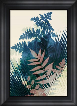 Framed Welcome to the Jungle, Blue 2 Print