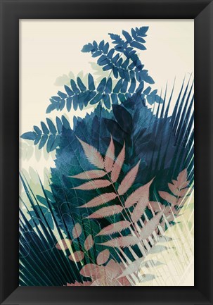 Framed Welcome to the Jungle, Blue 2 Print