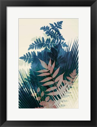 Framed Welcome to the Jungle, Blue 2 Print