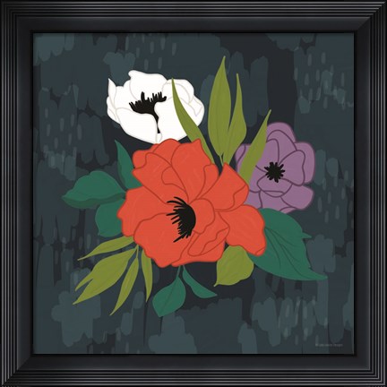 Framed Bright Floral II Print