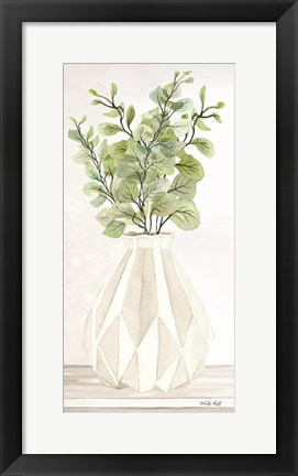 Framed Geometric Vase I Print