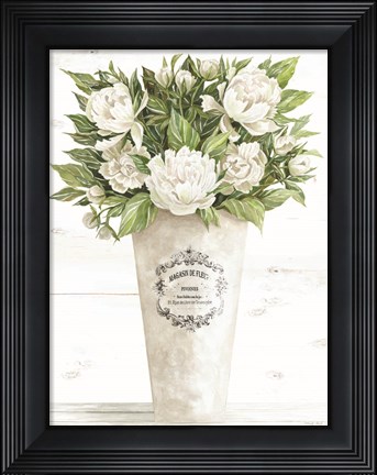 Framed Les Fleurs Pivoines Print