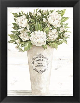 Framed Les Fleurs Pivoines Print