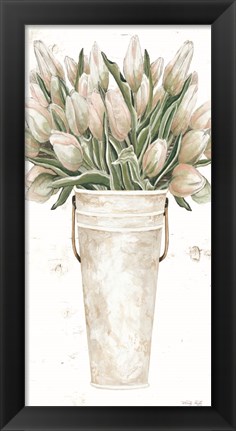 Framed Blushing Tulips Print