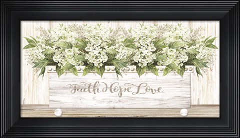 Framed Faith Hope Love Wood Box Print