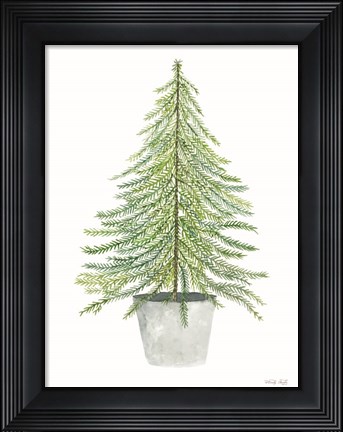 Framed Fir Tree in Pot II Print