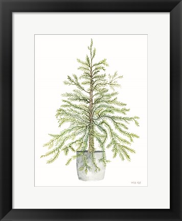 Framed Pine Tree in Pot I Print