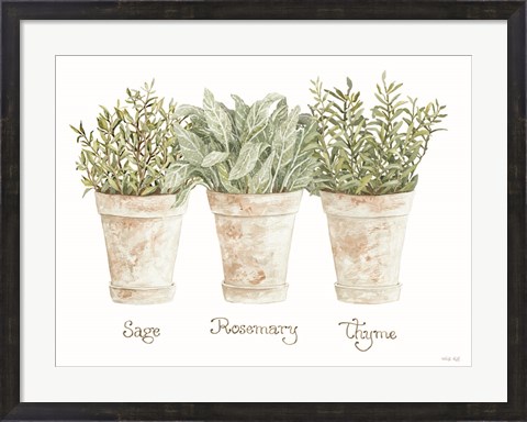 Framed Herb Trio Print