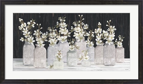 Framed Spring Blooms in a Row Print