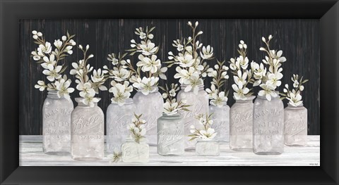 Framed Spring Blooms in a Row Print