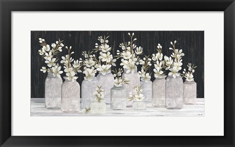 Framed Spring Blooms in a Row Print