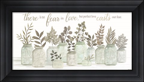 Framed No Fear in Love Print