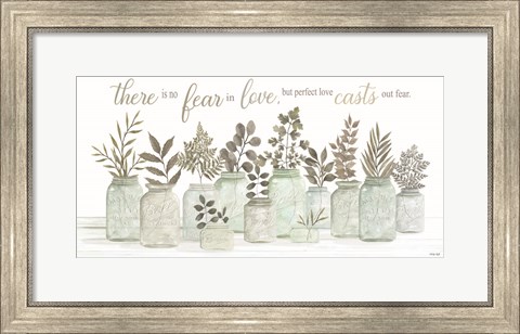 Framed No Fear in Love Print