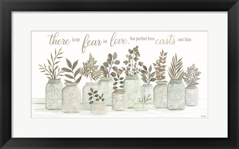 Framed No Fear in Love Print