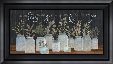 Framed Lord Bless You Print