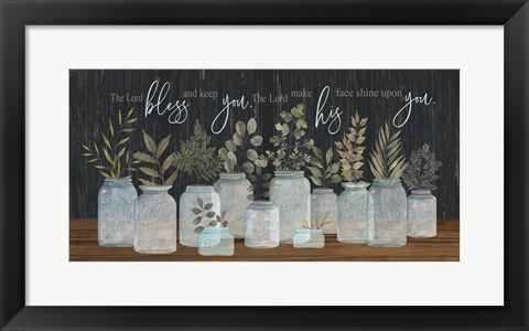 Framed Lord Bless You Print